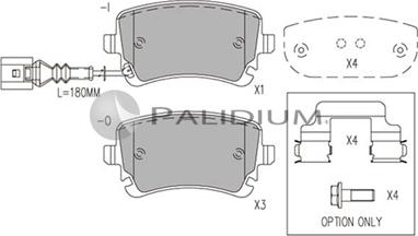 Ashuki P1-1055 - Kit pastiglie freno, Freno a disco autozon.pro