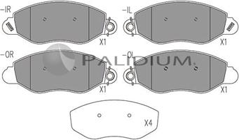 Ashuki P1-1056 - Kit pastiglie freno, Freno a disco autozon.pro