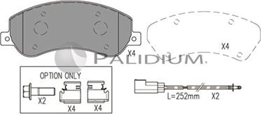 Ashuki P1-1053 - Kit pastiglie freno, Freno a disco autozon.pro