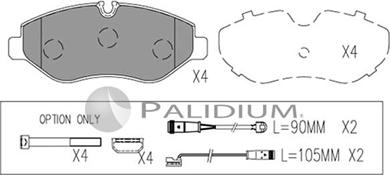 Ashuki P1-1052 - Kit pastiglie freno, Freno a disco autozon.pro