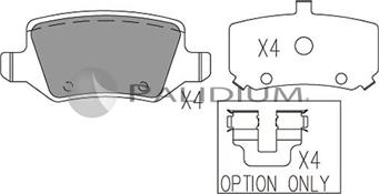 Ashuki P1-1064 - Kit pastiglie freno, Freno a disco autozon.pro