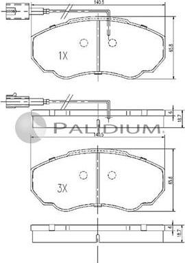 Ashuki P1-1066 - Kit pastiglie freno, Freno a disco autozon.pro