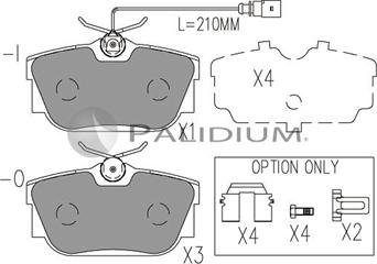 Ashuki P1-1060 - Kit pastiglie freno, Freno a disco autozon.pro