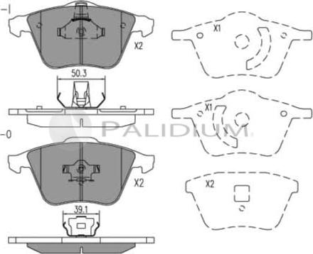 Ashuki P1-1068 - Kit pastiglie freno, Freno a disco autozon.pro