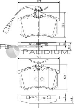 Ashuki P1-1063 - Kit pastiglie freno, Freno a disco autozon.pro