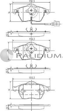 Ashuki P1-1062 - Kit pastiglie freno, Freno a disco autozon.pro