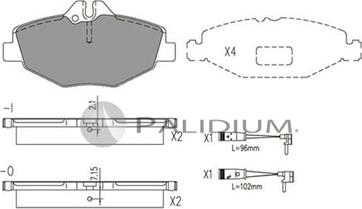 Ashuki P1-1067 - Kit pastiglie freno, Freno a disco autozon.pro