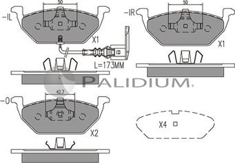 Ashuki P1-1001 - Kit pastiglie freno, Freno a disco autozon.pro