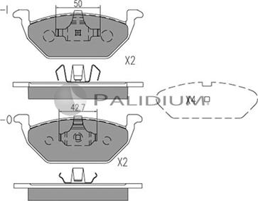 Ashuki P1-1002 - Kit pastiglie freno, Freno a disco autozon.pro