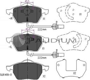 Ashuki P1-1014 - Kit pastiglie freno, Freno a disco autozon.pro