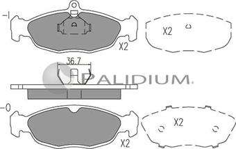 Ashuki P1-1015 - Kit pastiglie freno, Freno a disco autozon.pro