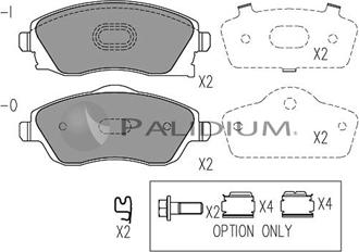 Ashuki P1-1010 - Kit pastiglie freno, Freno a disco autozon.pro