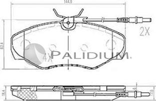 Ashuki P1-1018 - Kit pastiglie freno, Freno a disco autozon.pro