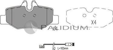 Ashuki P1-1085 - Kit pastiglie freno, Freno a disco autozon.pro