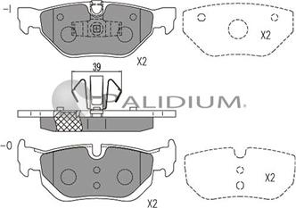 Ashuki P1-1088 - Kit pastiglie freno, Freno a disco autozon.pro