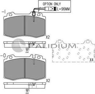 Ashuki P1-1083 - Kit pastiglie freno, Freno a disco autozon.pro