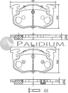 Ashuki P1-1036 - Kit pastiglie freno, Freno a disco autozon.pro