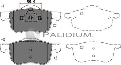 Ashuki P1-1033 - Kit pastiglie freno, Freno a disco autozon.pro