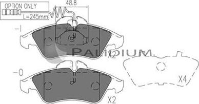 Ashuki P1-1032 - Kit pastiglie freno, Freno a disco autozon.pro