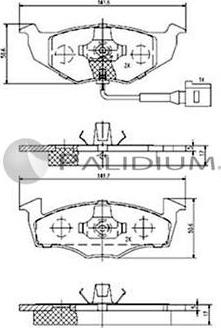 Ashuki P1-1029 - Kit pastiglie freno, Freno a disco autozon.pro