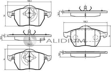 Ashuki P1-1025 - Kit pastiglie freno, Freno a disco autozon.pro