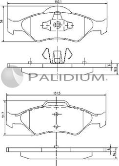 Ashuki P1-1022 - Kit pastiglie freno, Freno a disco autozon.pro