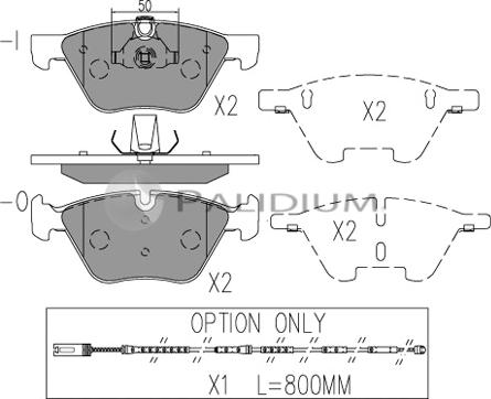 Ashuki P1-1027 - Kit pastiglie freno, Freno a disco autozon.pro