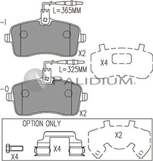 Ashuki P1-1079 - Kit pastiglie freno, Freno a disco autozon.pro