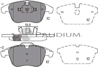 Ashuki P1-1071 - Kit pastiglie freno, Freno a disco autozon.pro