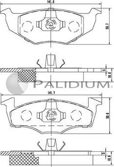 Ashuki P1-1077 - Kit pastiglie freno, Freno a disco autozon.pro