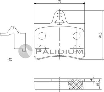 Ashuki P1-1199 - Kit pastiglie freno, Freno a disco autozon.pro