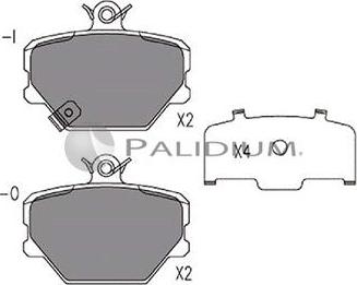 Ashuki P1-1195 - Kit pastiglie freno, Freno a disco autozon.pro