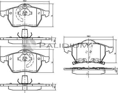 Ashuki P1-1196 - Kit pastiglie freno, Freno a disco autozon.pro