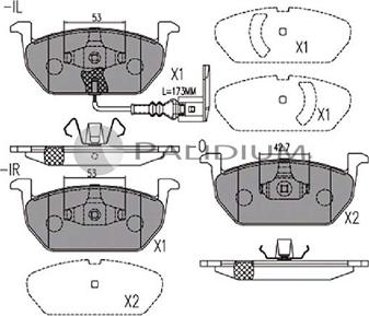 Ashuki P1-1191 - Kit pastiglie freno, Freno a disco autozon.pro