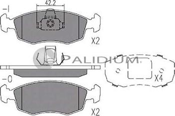 Ashuki P1-1198 - Kit pastiglie freno, Freno a disco autozon.pro