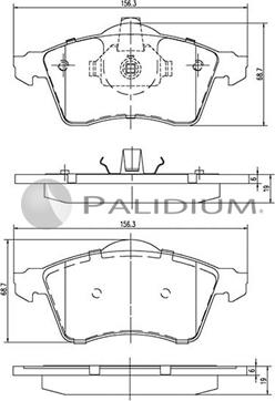 Ashuki P1-1197 - Kit pastiglie freno, Freno a disco autozon.pro