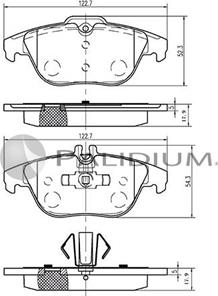 Ashuki P1-1144 - Kit pastiglie freno, Freno a disco autozon.pro