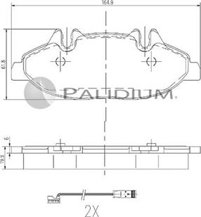 Ashuki P1-1141 - Kit pastiglie freno, Freno a disco autozon.pro