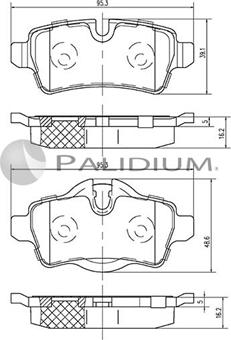 Ashuki P1-1147 - Kit pastiglie freno, Freno a disco autozon.pro