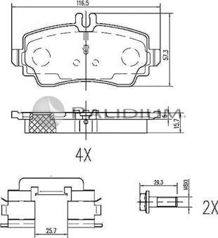 Ashuki P1-1158 - Kit pastiglie freno, Freno a disco autozon.pro