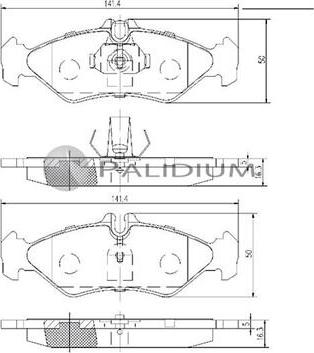 Ashuki P1-1157 - Kit pastiglie freno, Freno a disco autozon.pro