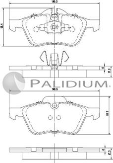 Ashuki P1-1164 - Kit pastiglie freno, Freno a disco autozon.pro