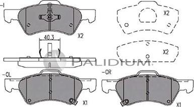 Ashuki P1-1165 - Kit pastiglie freno, Freno a disco autozon.pro