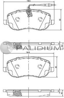 Ashuki P1-1166 - Kit pastiglie freno, Freno a disco autozon.pro