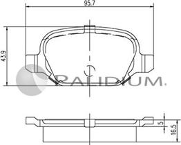 Ashuki P1-1161 - Kit pastiglie freno, Freno a disco autozon.pro