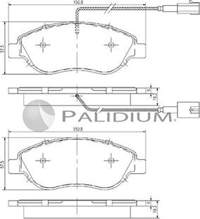 Ashuki P1-1163 - Kit pastiglie freno, Freno a disco autozon.pro