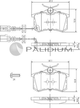 Ashuki P1-1101 - Kit pastiglie freno, Freno a disco autozon.pro