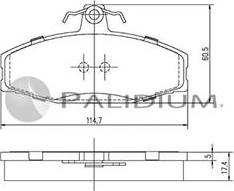 Ashuki P1-1102 - Kit pastiglie freno, Freno a disco autozon.pro