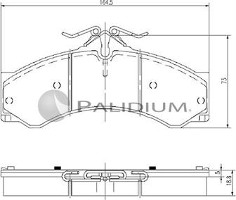 Ashuki P1-1119 - Kit pastiglie freno, Freno a disco autozon.pro