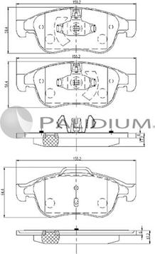 Ashuki P1-1115 - Kit pastiglie freno, Freno a disco autozon.pro